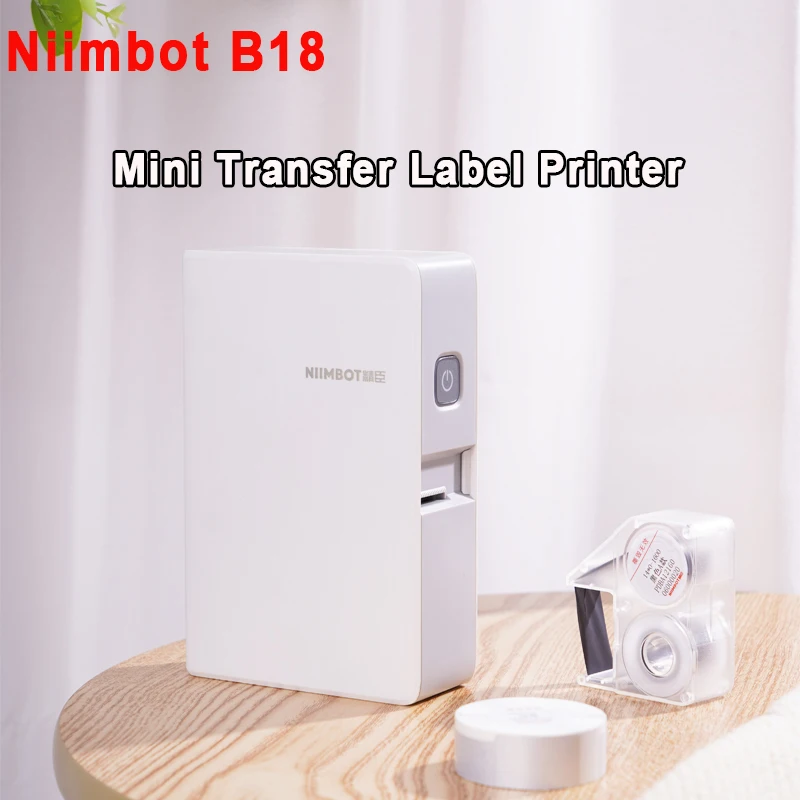 

Мини-принтер NIIMBOT B18 для термопереноса, карманный принтер с черной лентой с долговечными этикетками