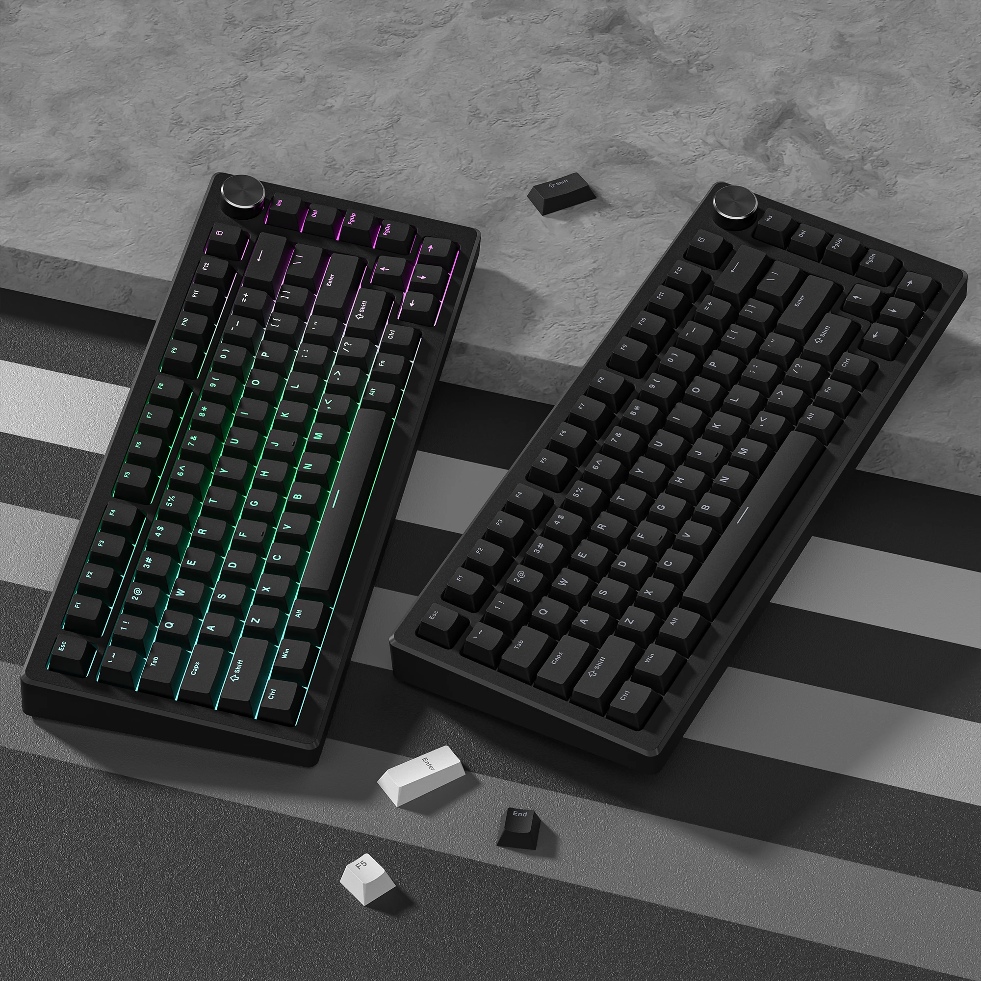 140-клавишные колпачки для клавиш Cherry Profile с RGB-подсветкой Double Shot PBT переключателей