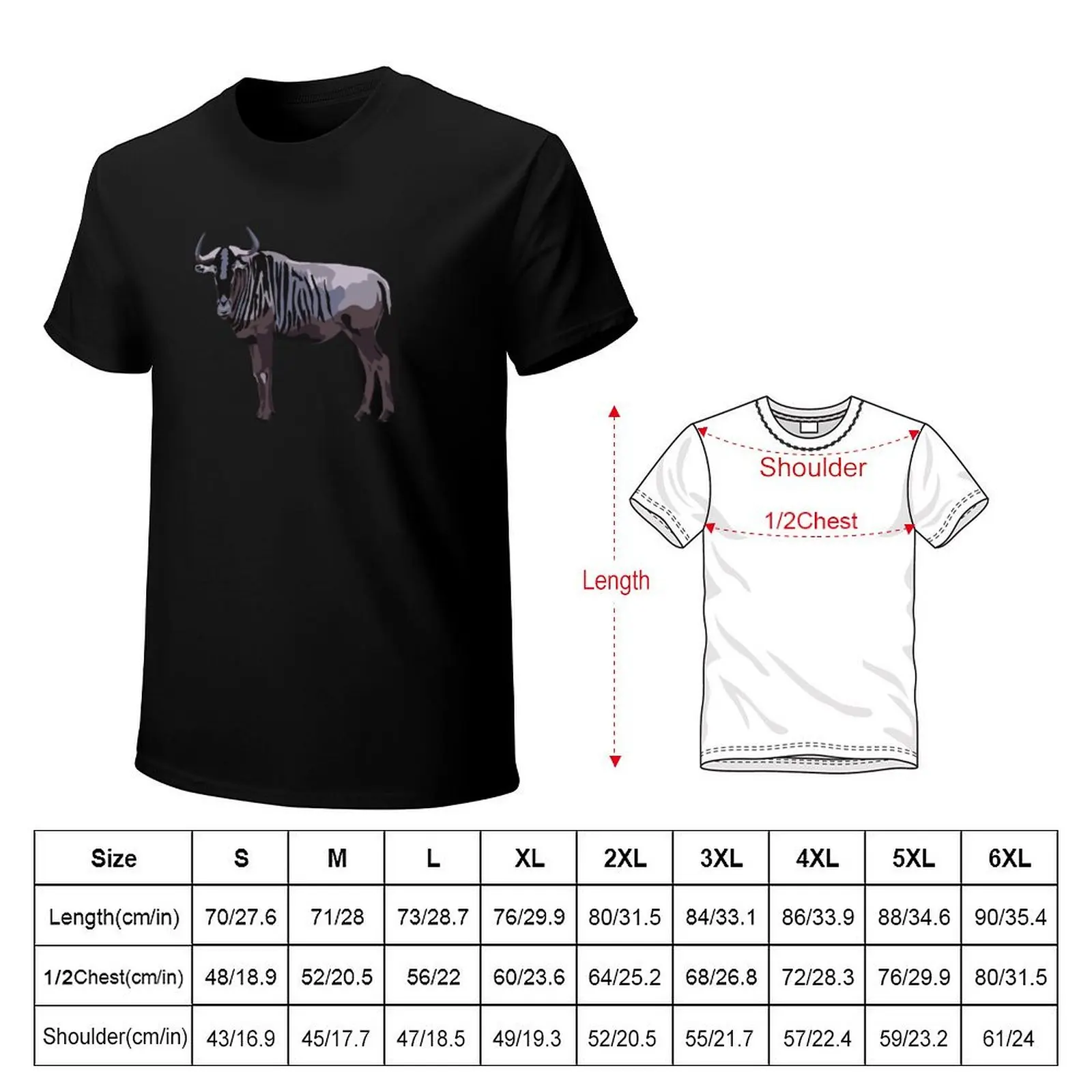 Футболка с портретом Wildebeest для мальчика Эстетическая одежда Мужские футболки (art.: 3920cb322eec8) - 3920cb322eec8