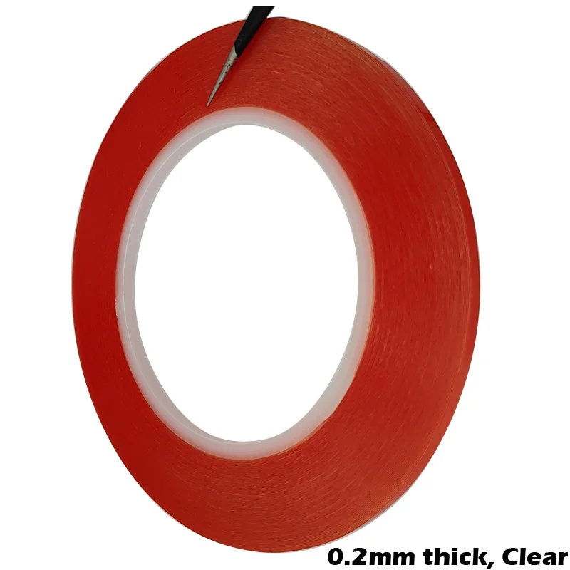 

(толщина 0,2 мм, прозрачная) лента шириной 1/2/4/5/10 мм, прочная акриловая клейкая двусторонняя лента для дисплея камеры телефона, батареи, ремонта объектива