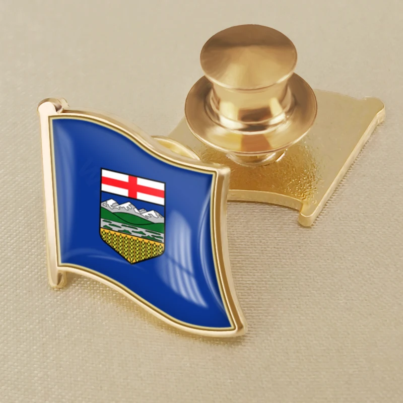

Coat of Arms of Alberta of Canada Flag National Emblem Brooch Badges Lapel Pins
