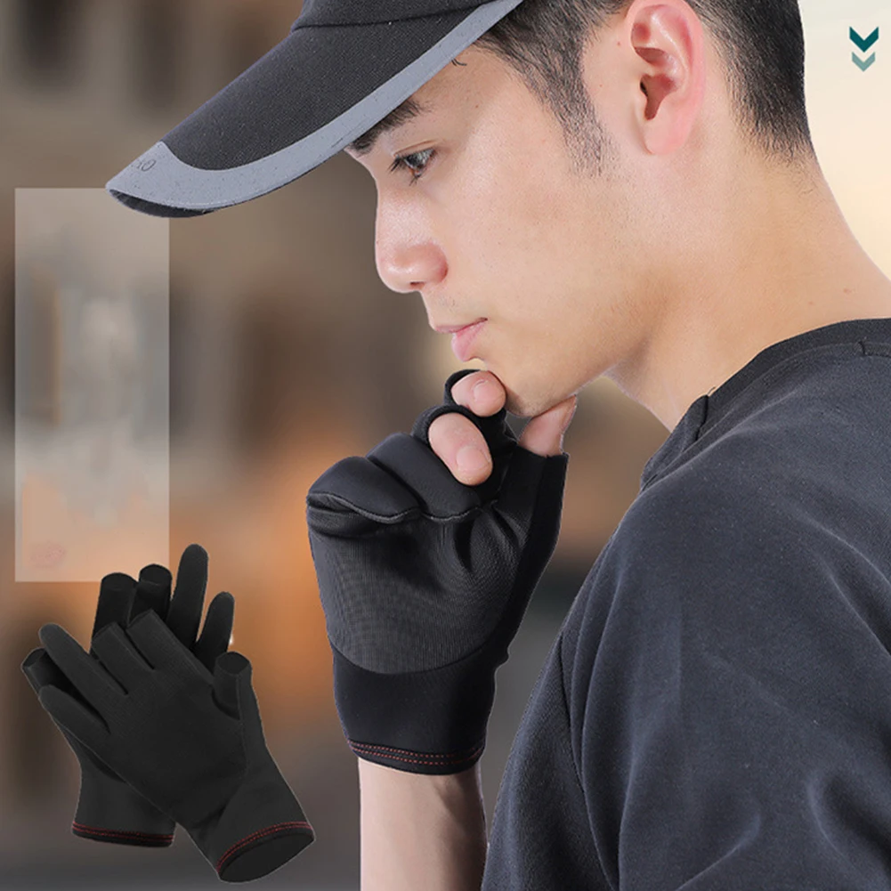 1 пара Нескользящие рыболовные перчатки с 3 пальцами | Спорт и развлечения