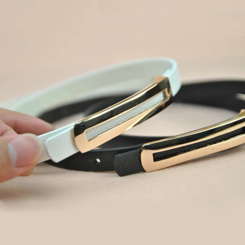 

Luxury Metal Buckle Thin Belt Classic Wild Female Minimalist Thin Belt Straps Waistband For Apparel Accessories