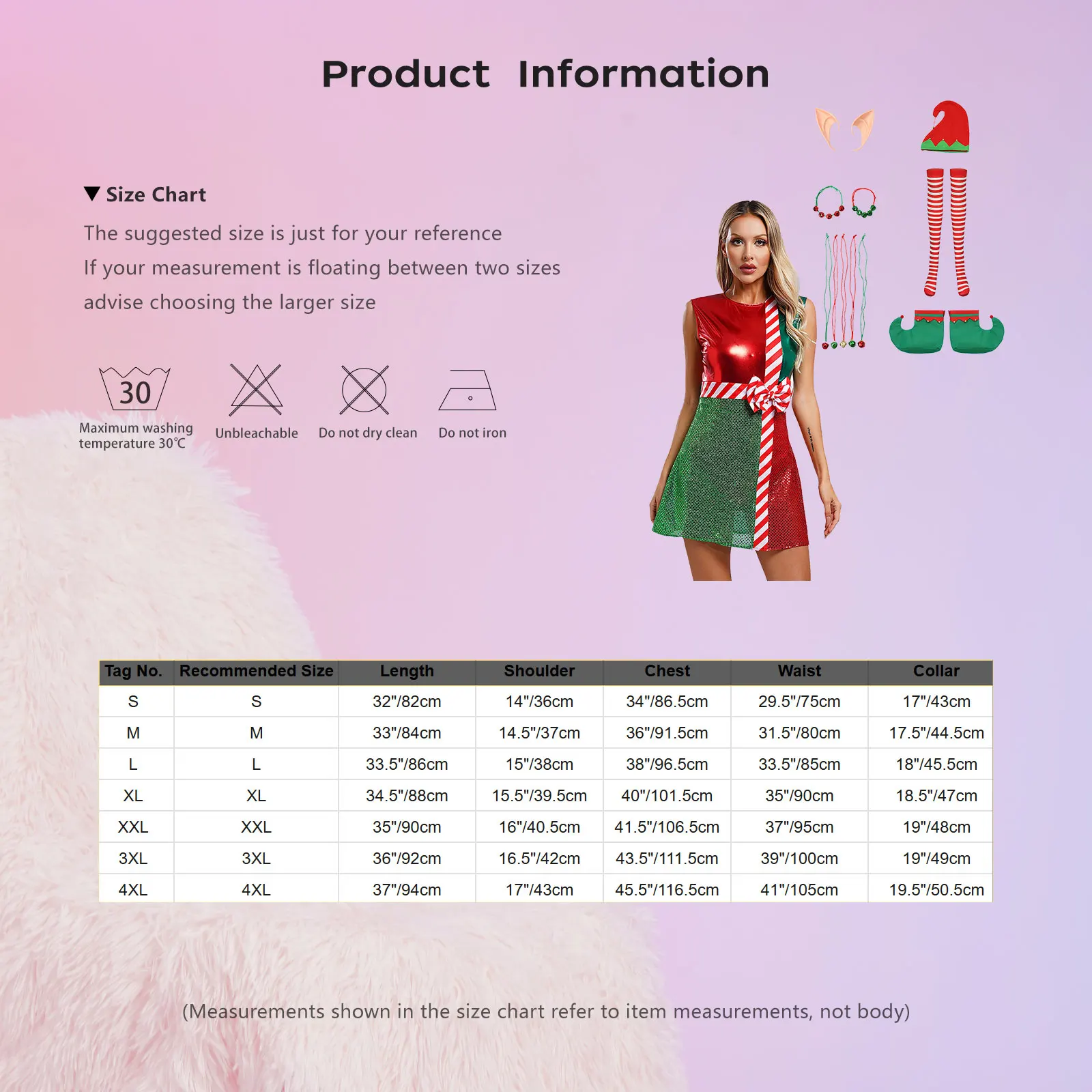 7 шт. женский рождественский костюм платье без рукавов с блестками и бантом шляпа