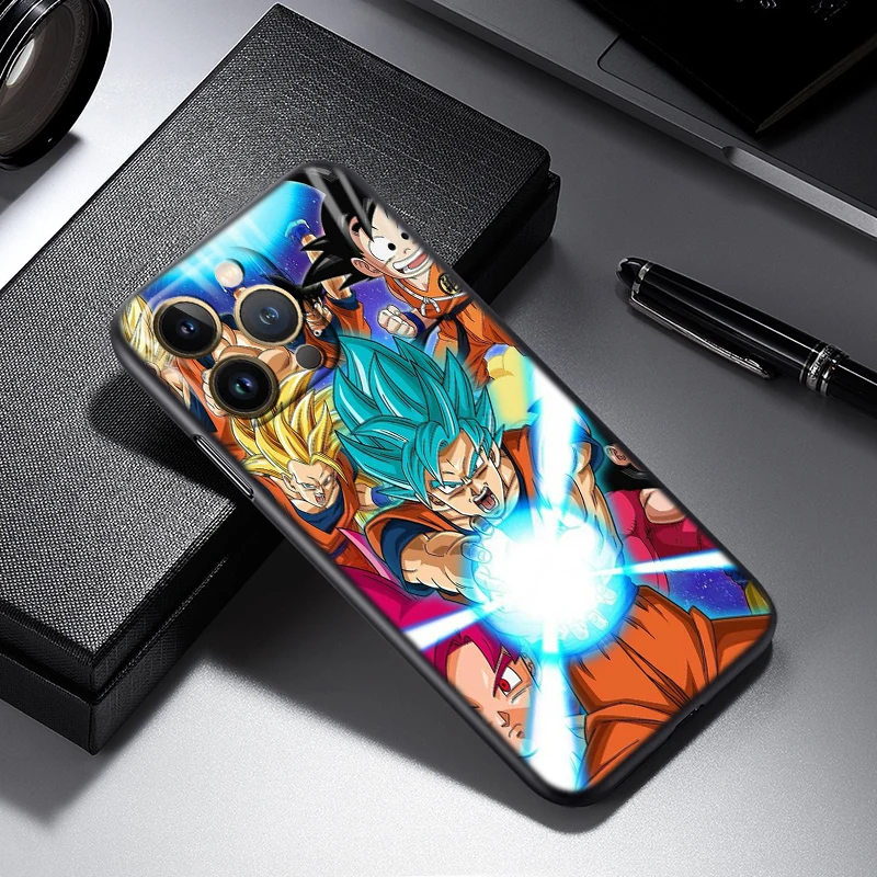 Мягкий черный чехол для телефона Вегета с аниме Гоку Apple iPhone 13 12 Pro Max Mini 11 XS X XR 8 7 6