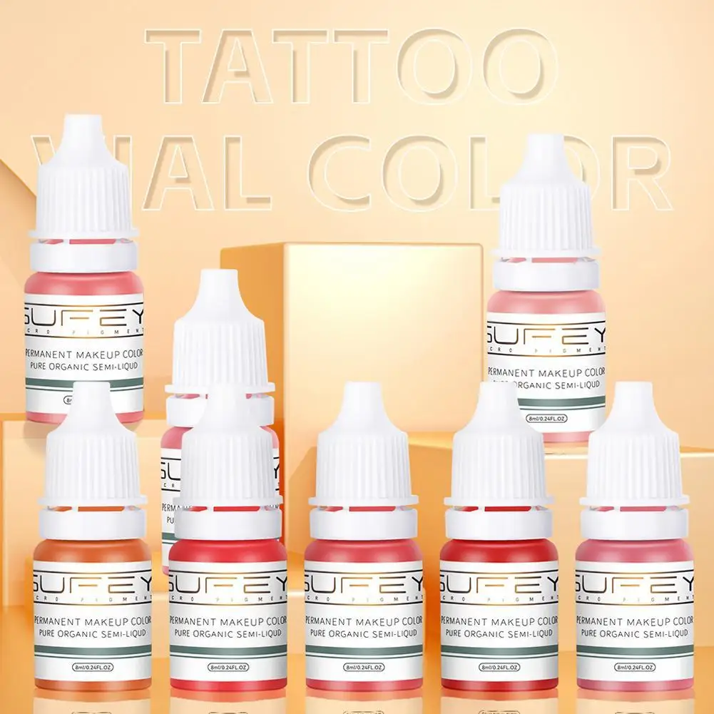 

5ml Tattoo Ink Nano Pigment For Semi Permanent MakeUp Tint Eyebrow Eyeliner Lips Beauty Microblading Pigments