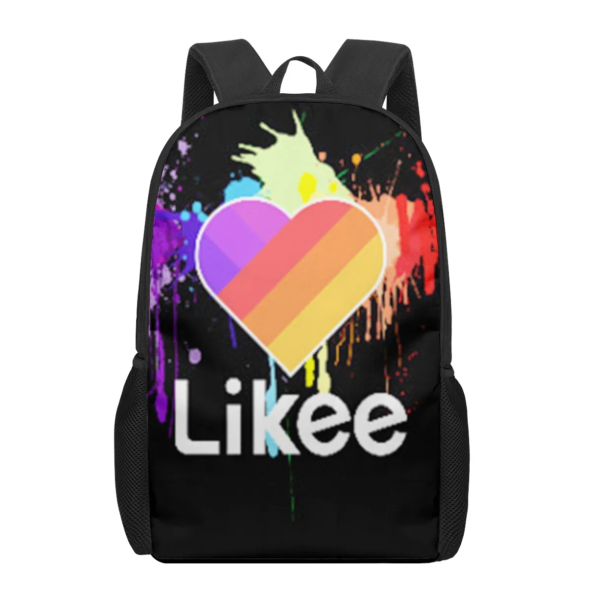 Likee Funny love heart cat bear  3D Print School Backpack for Boys Girls Teenager Kids Book Bag Casual Shoulder Bags 16Inch Satc