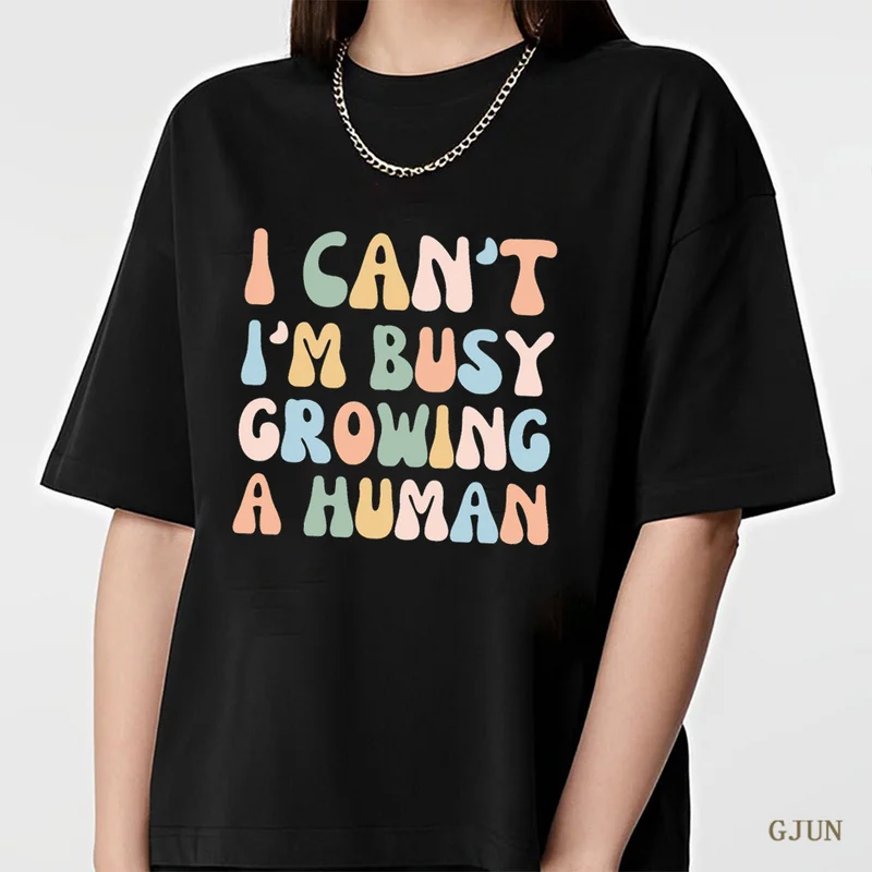 

Забавная рубашка для беременных для женщин, винтажные повседневные футболки с коротким рукавом, эстетичная уличная мода, мягкая женская одежда