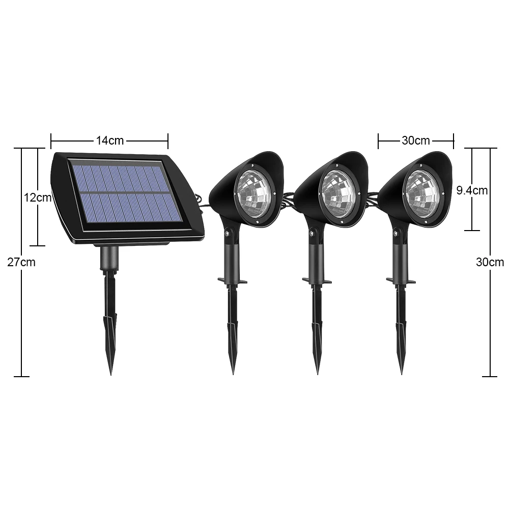 Солнечный Прожектор уличное освещение для ландшафта сада с питанием от солнца IP65