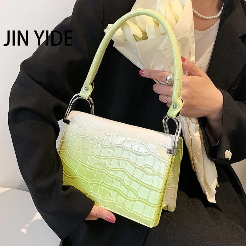 

Crocodile Pattern Shoulder Women's Bag 2022 Trend Luxury Designer Handbags for Women Small Flap Underarm Ladies Crossbody Bag