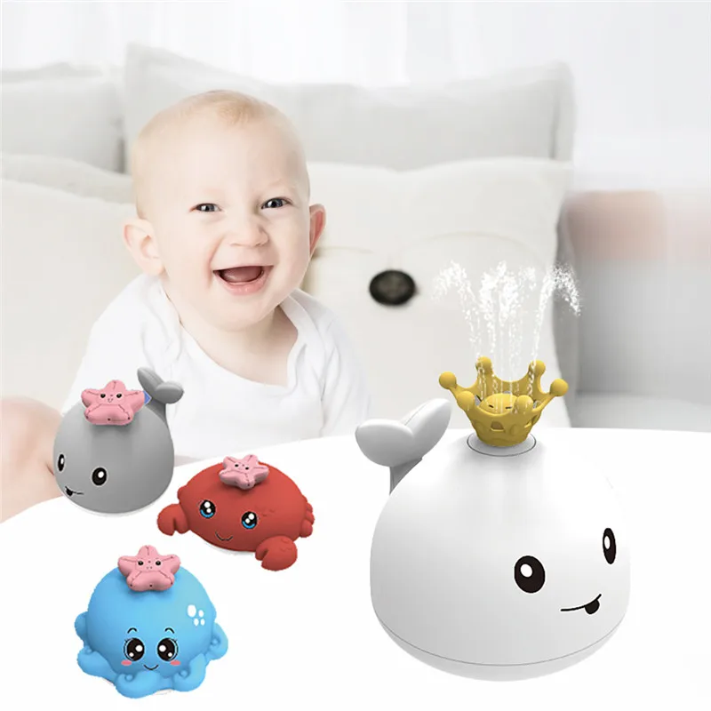

Baby Bath Tub Toys Water Sprinkler Pool Toys Whale Induction Water Spray Shower Swim Pool Bathing Toys for Kids Toddlers Infants