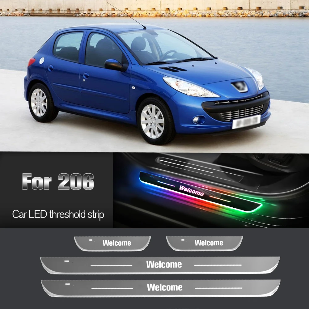 Автомобильный порог для Peugeot 206 2001-2006 2002 2003 2004 2005 индивидуальный логотип