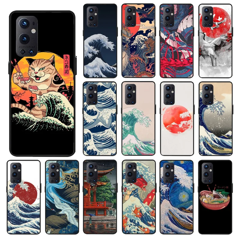 

Japanese Style Wave Art Phone Case for OnePlus 10 Pro 10T 7T Pro 8 8Pro 8T 9 Pro 9R 9RT Nord2 OnePlus N100 N10 N200 Nord CE