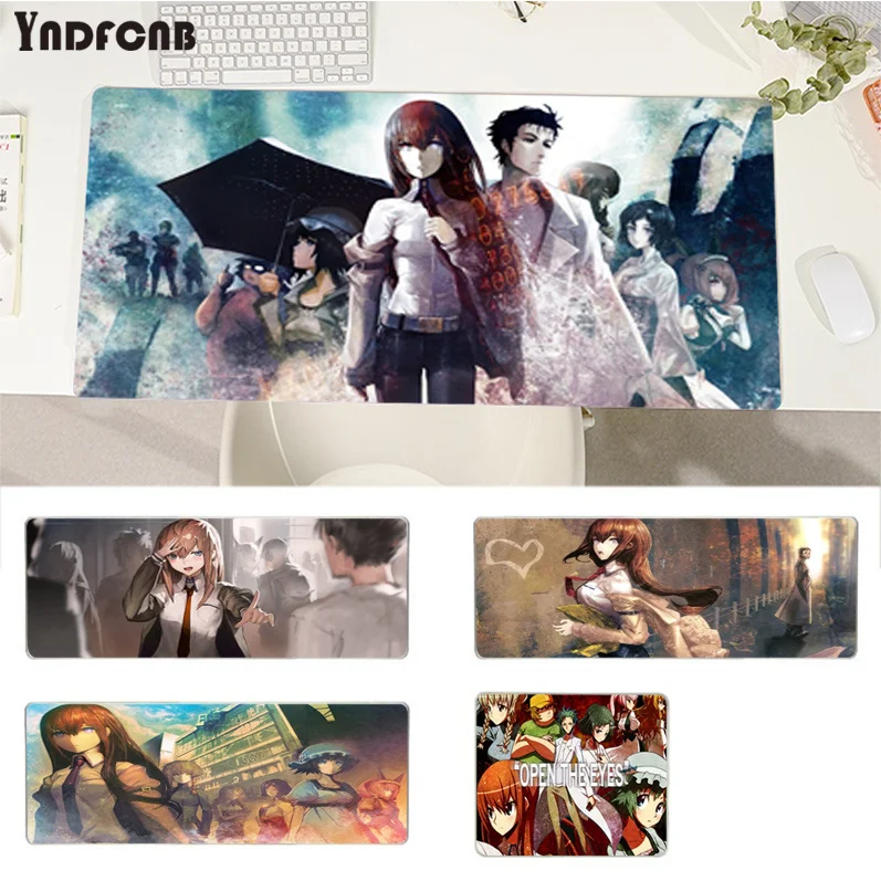 

Steins Gate Mousepad New Rubber Mouse Durable Desktop Mousepad Size for Game Keyboard Pad for Gamer