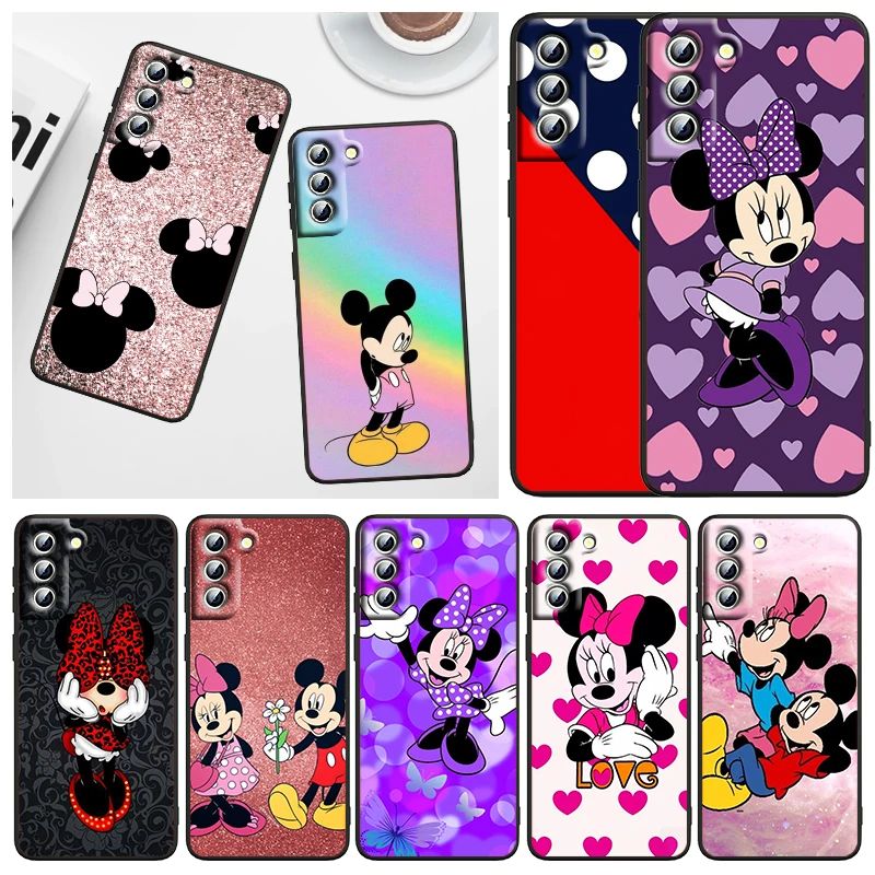 

Anime Cute Mickey Mouse Phone Case For Samsung Galaxy S23 S22 S21 S20 FE S10 S10E S9 Plus Ultra Pro Lite 5G Black FUnda
