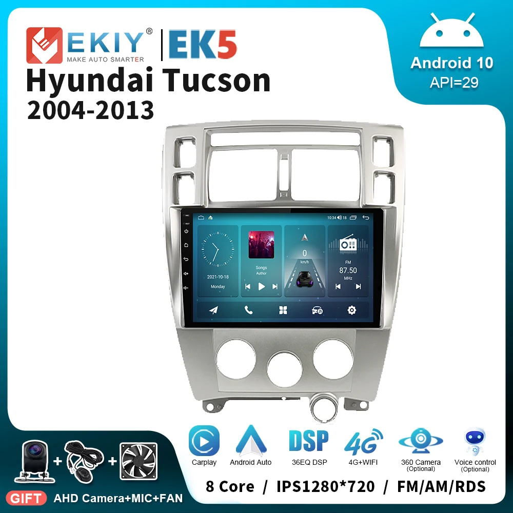 

EKIY EK5 Car Radio for Hyundai Tucson 2004-2013 Auto Stereo Android 10 Multimedia Video Player Navigation GPS Autoradio 2Din DVD
