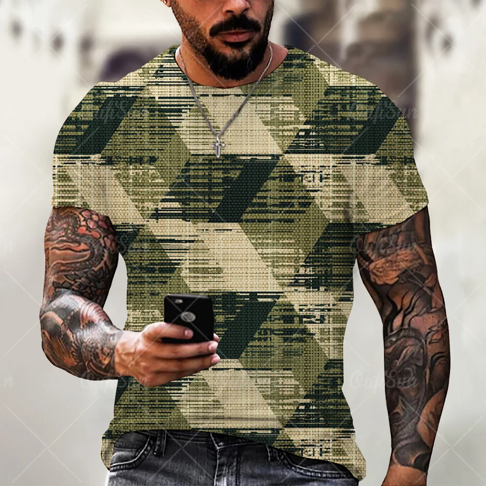 

Camouflage Pattern Summer Men 3D Printed T Shirt Free Shipping Round Neck Short Sleeve Plus Size Top camisetas