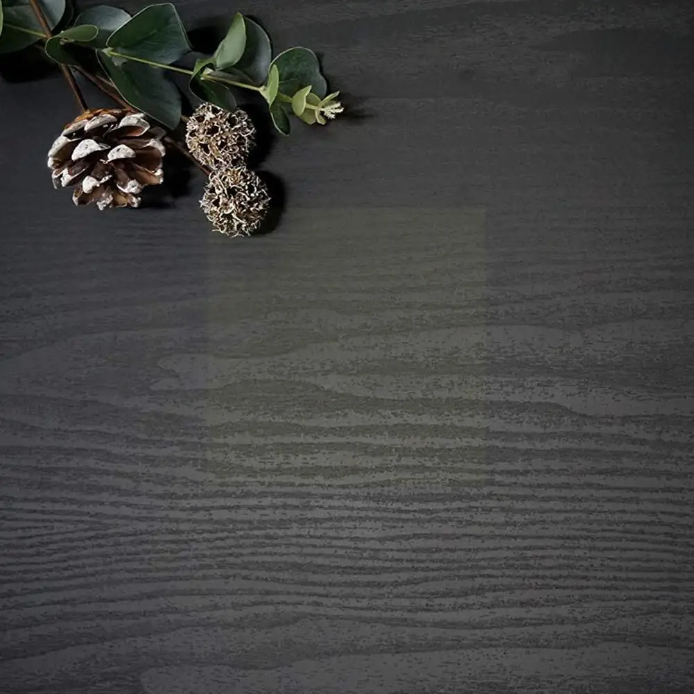 

Pure Black Wood Grain Wallpaper Thickening 3d Furniture Vinyl Cupboard Kitchen Decor Pvc Self Adhesive Stick Wallpaper Kitc N0f6