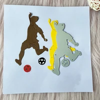 new the boys play football metal cutting die mould scrapbook decoration embossed photo album decoration card making diy