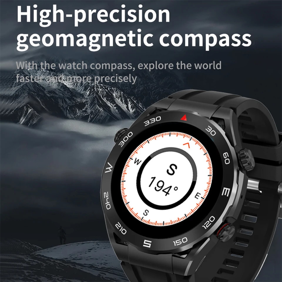 Новинка 2023, мужские Смарт-часы с экраном 485*485 AMOLED, стандартный  компас, Bluetooth, звонки, локальный музыкальный проигрыватель,  водонепроницаемые часы Huawei + подарок | AliExpress