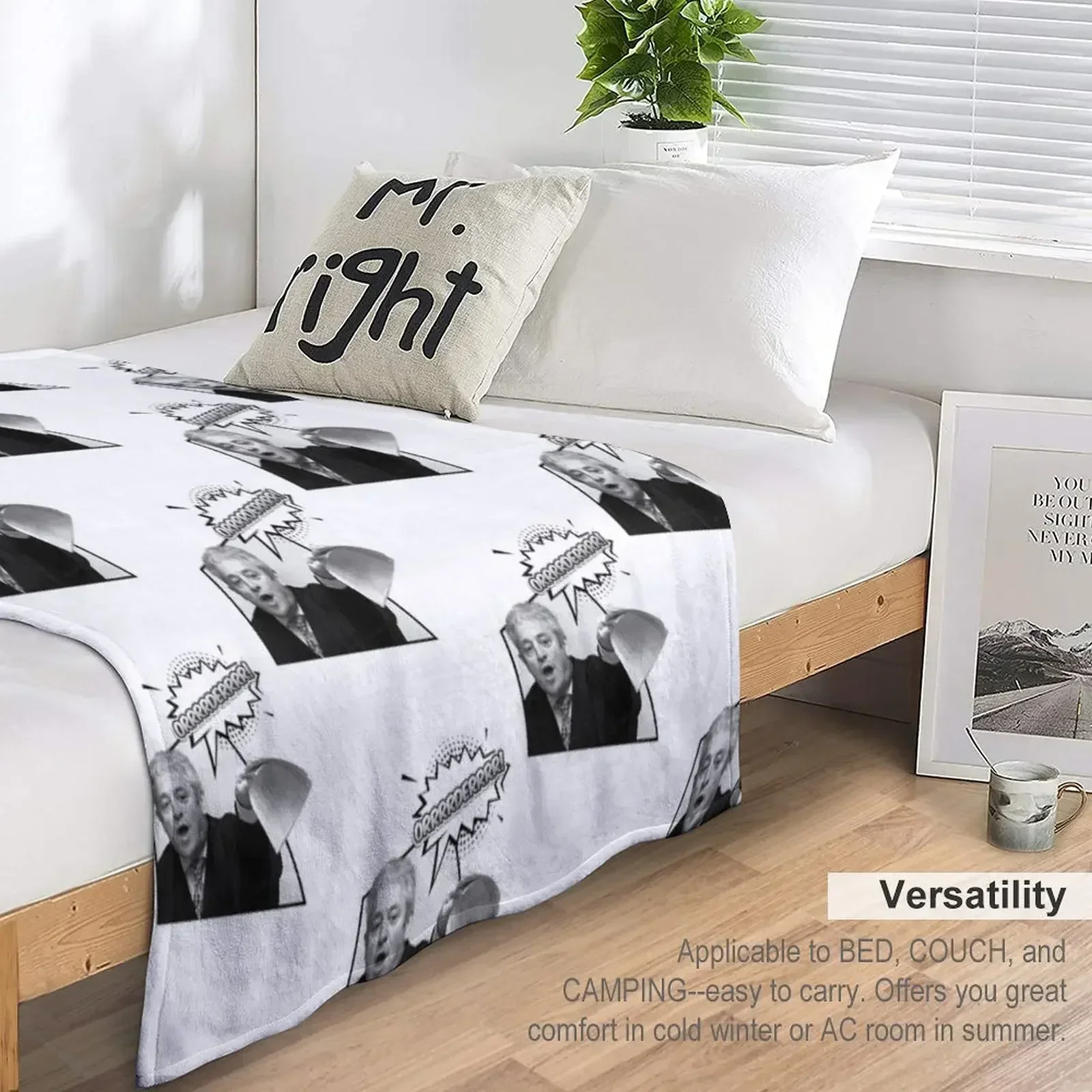 Брекмент | John Bercow Ordeeer!- Черно-белое одеяло для дивана-кровати Лохматое дивана