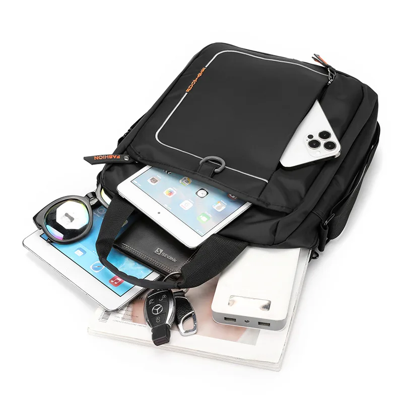 2023 Autumn New Men's Casual Trend Simple Lightweight Nylon Handbag Shoulder Bag