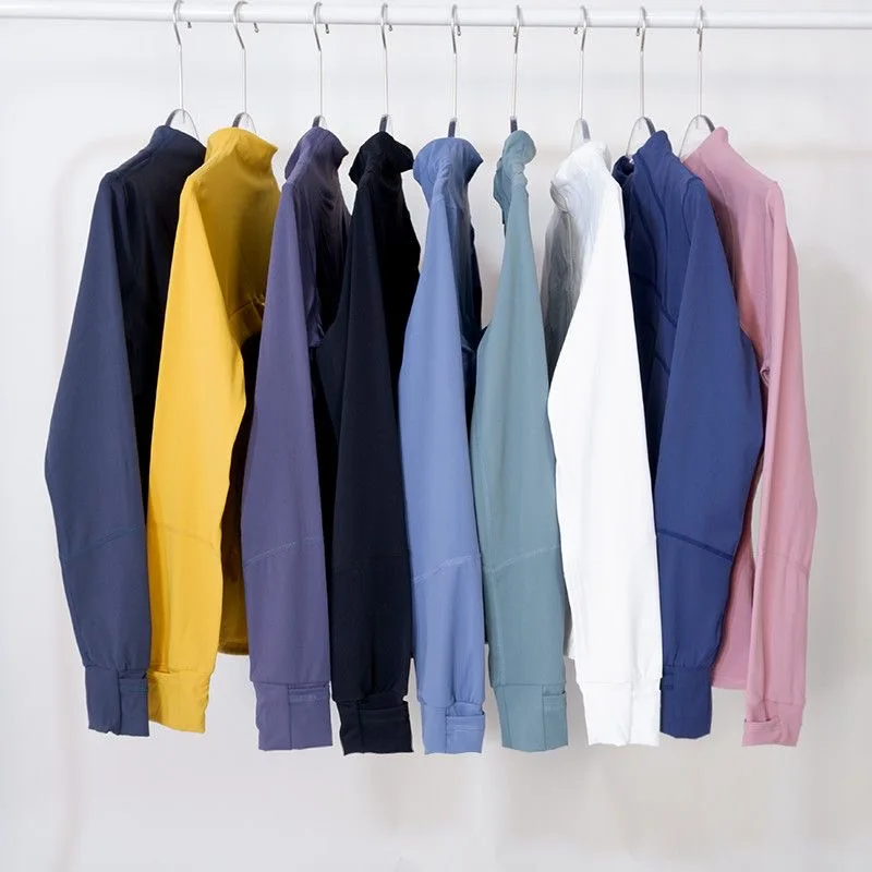 Lulu Define Jacket Women Naked Yoga Coat Long Sleeve Crop Top Zipper Fitness Running Shirts Workout Clothes Sportswear