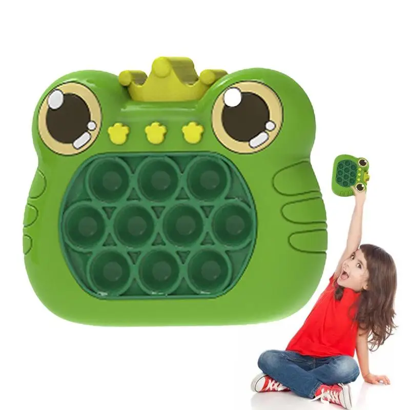 

Lovely Push Bubble Sensory Toys Frog Shape Pound A Mole Quick Press Bubble Game Machine Squeeze Toy Birthday Gifts