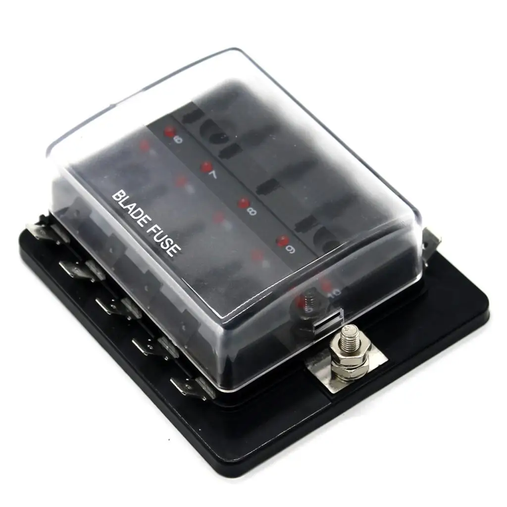 

10-way Fuse Box for Marine Boat Motorhome Car Truck Circuit Breaker