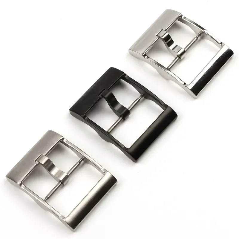 Top Quality 20mm Stainless Steel Buckle For Breitling  Original Clasp Men Rubber Silicone Strap Silver Black Pin Buckle