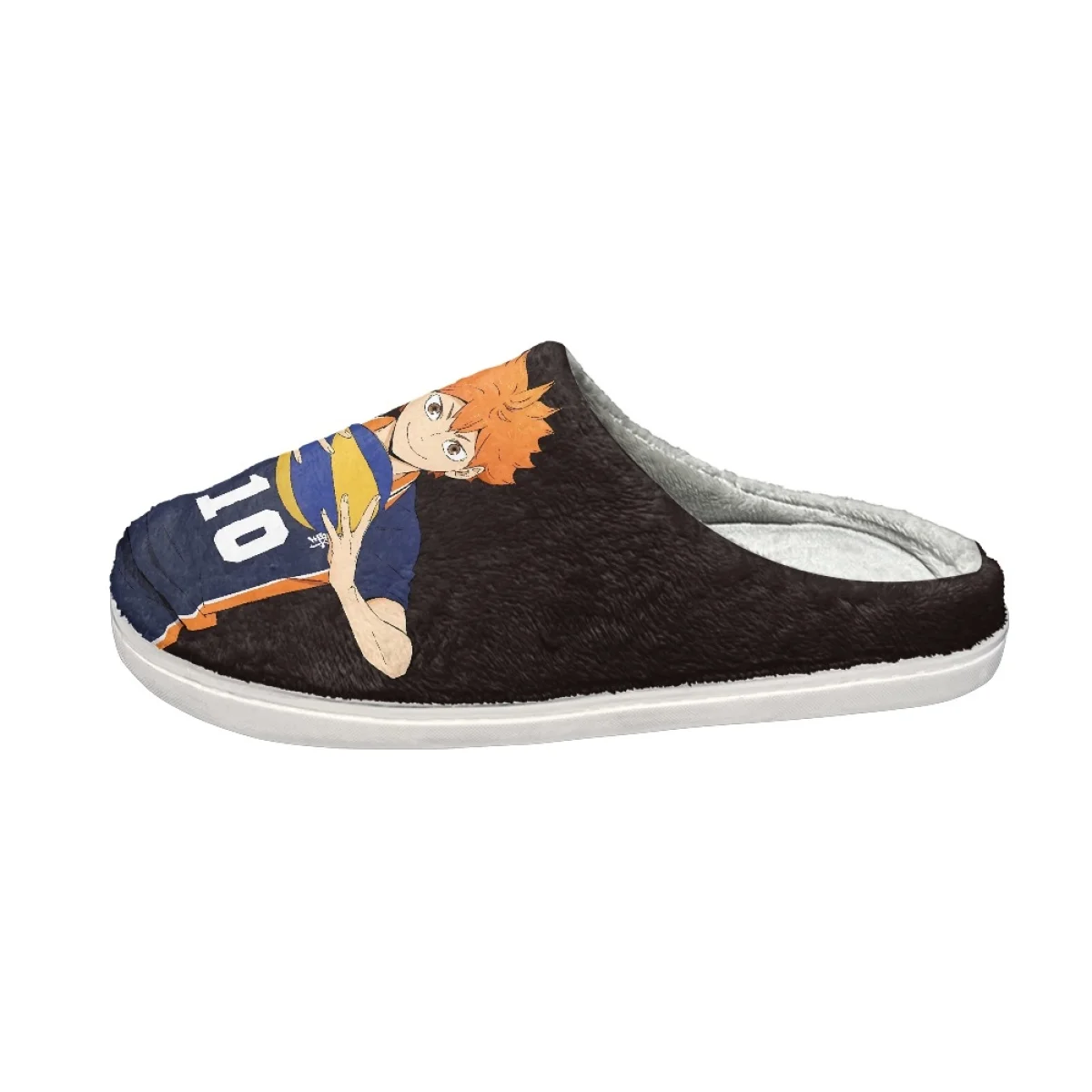 Haikyuu зимние домашние теплые хлопковые тапочки Мультяшные женские мужские туфли