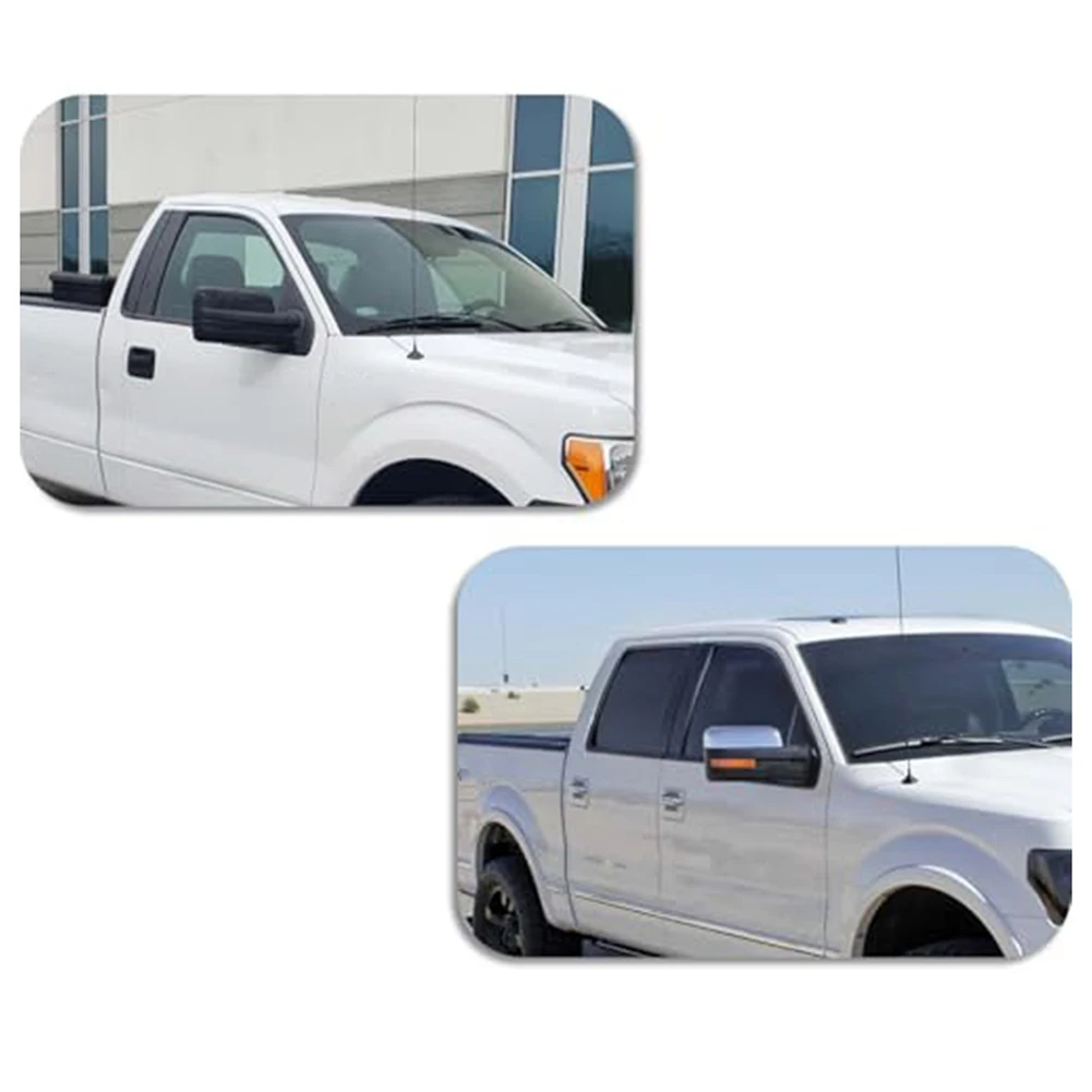 2 шт. хромированные верхние полудзеркала для Ford F-150 09-14 двери 4 вид сбоку внешние