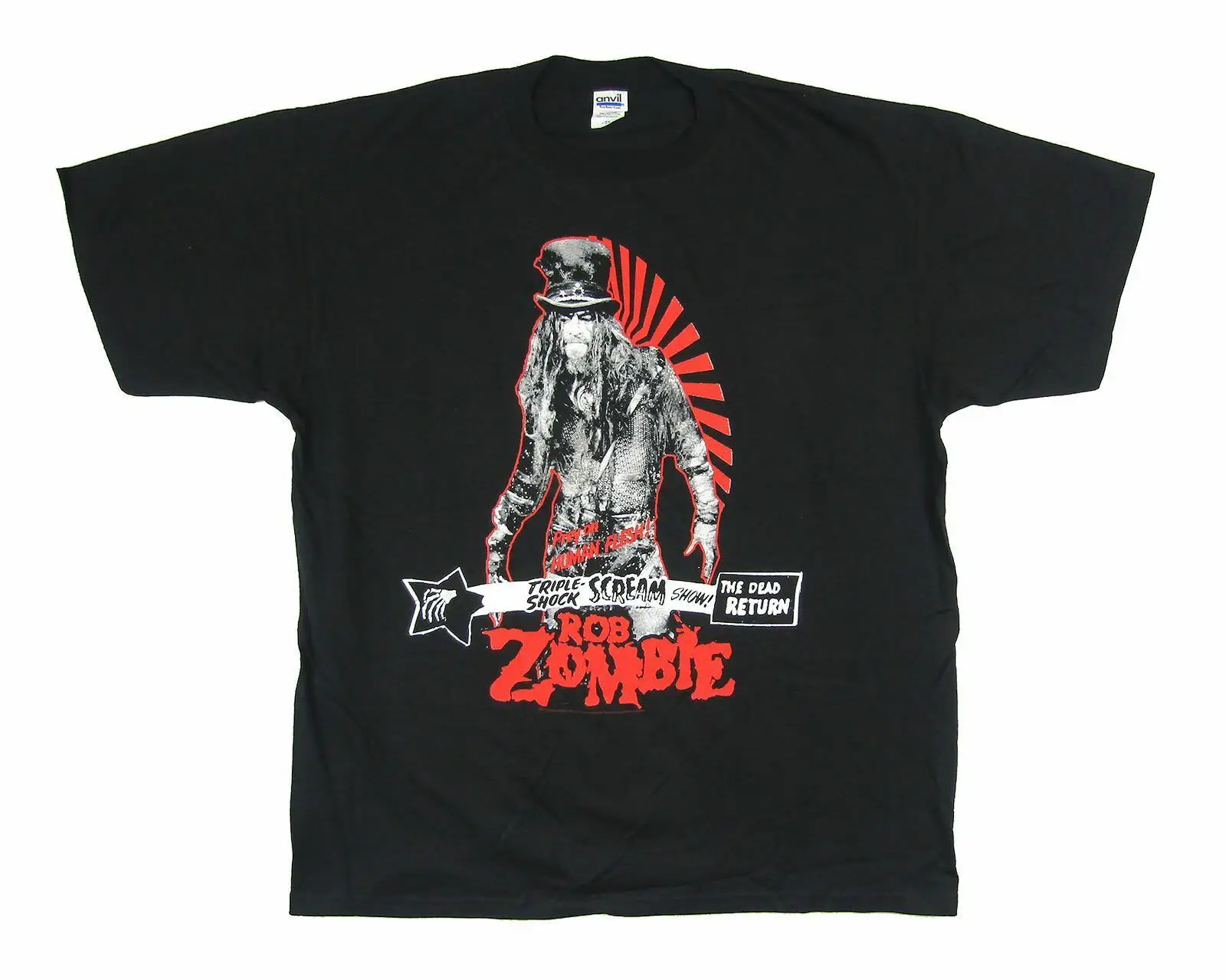 

Rob Zombie Skull & Crossbones Dead Return Black T Shirt New Merch