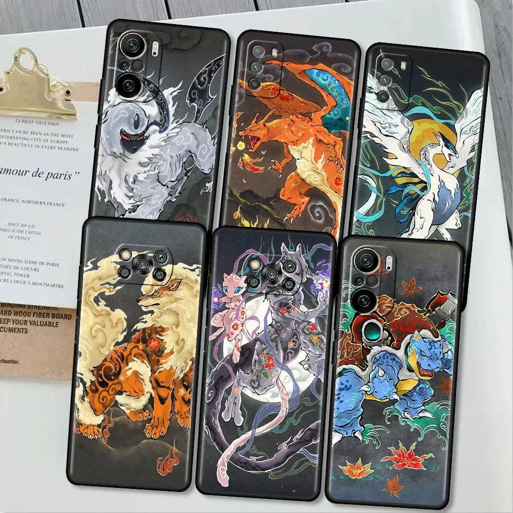

Soft Case for Mi Poco X3 X4 NFC M4 Pro F3 GT M3 11T 5G F1 Movil Cell Phone Shell Redmi Note 9S K40 9C Coque Pokemon Murals