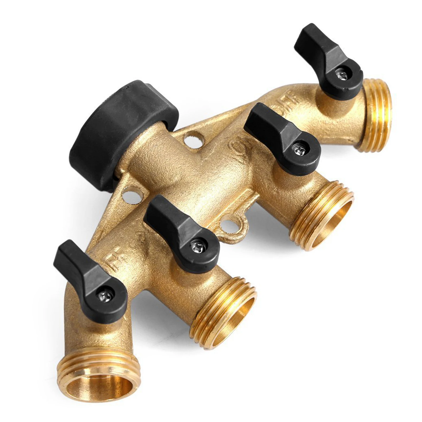 4-сторонний разветвитель для садового шланга 3/4-дюймовый соединитель медный