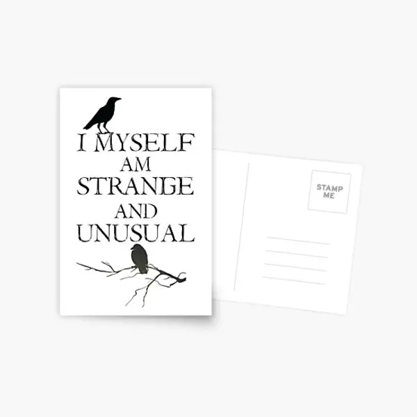 

Открытка с надписью «I'm странная» для мальчиков, стильная открытка для фотографий в спальне, для помещений, для фотоальбомов, фотографий, об...