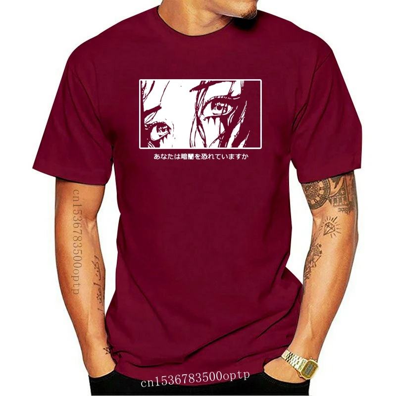 Модная новинка футболка HJN унисекс боитесь темноты в японском стиле Харадзюку
