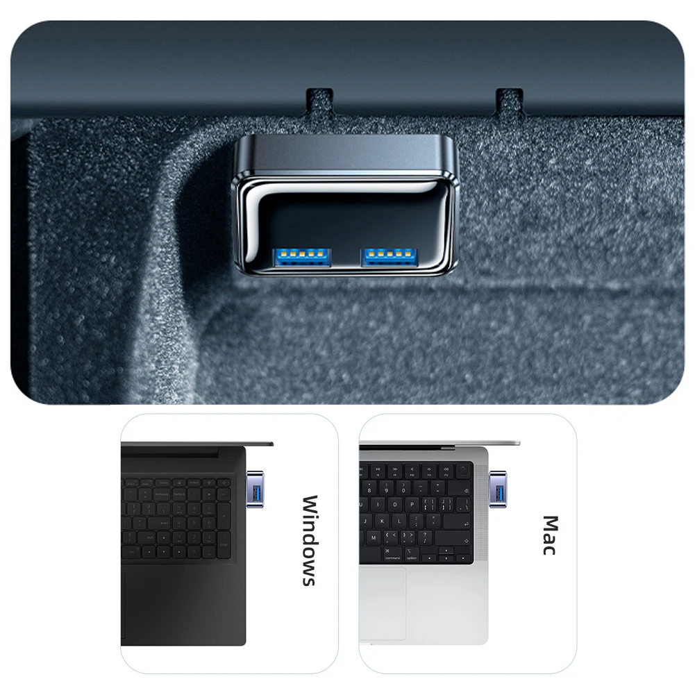 Автомобильная компактная док-станция на 3 USB-порта |