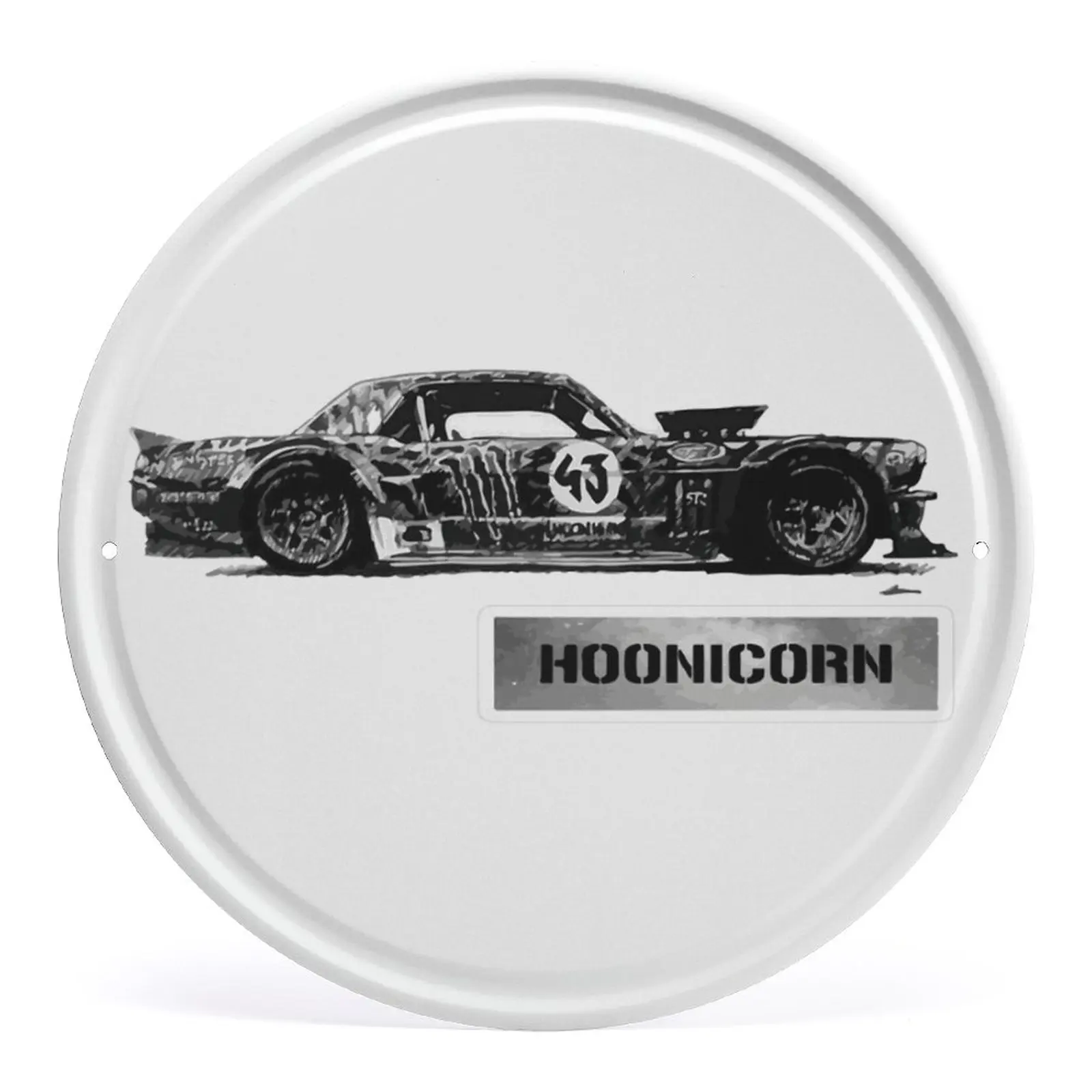 Hoonicorn черно-белый лучший подарок для дрифта страстный металлический знак Декор