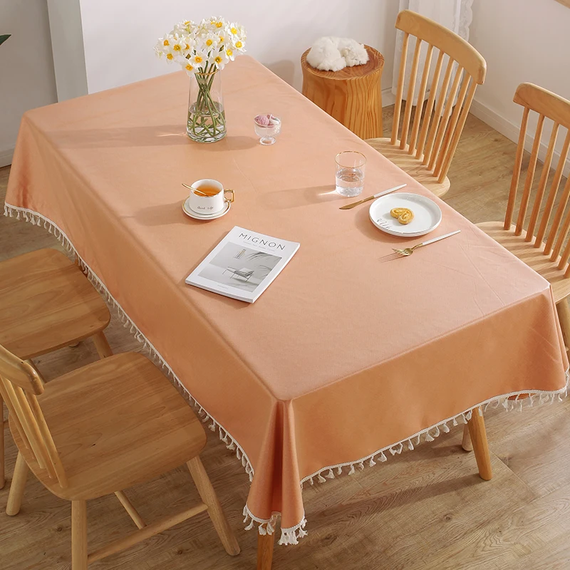 

Anti scalding dining table cloth, tablecloth, desk coffee table, fabric art, TPU, cotton, linen, ins style, rectangular shape