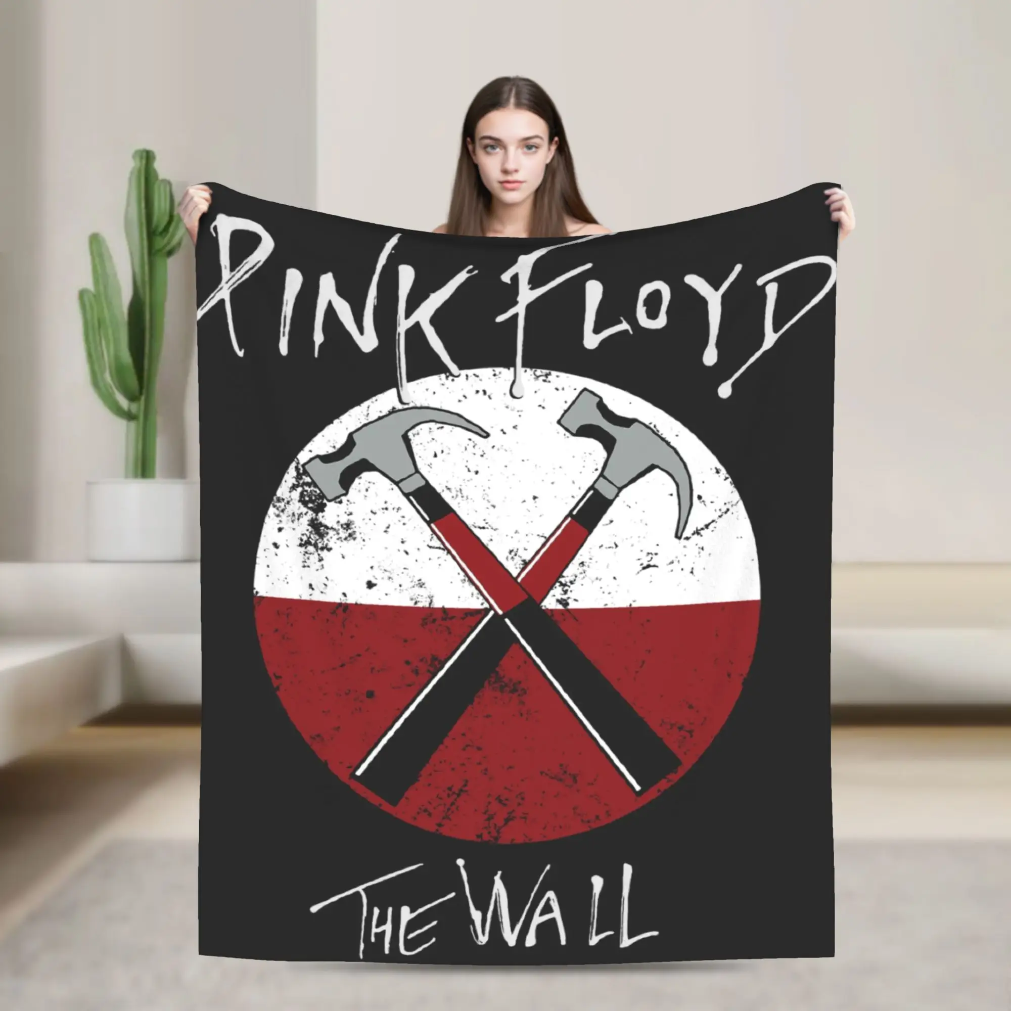 Фото Мягкие одеяла Floyded Rock Me Pinks, плюшевое одеяло для пикника, уличное трендовое фланелевое покрывало для спальни, чехол для дивана-кровати №1