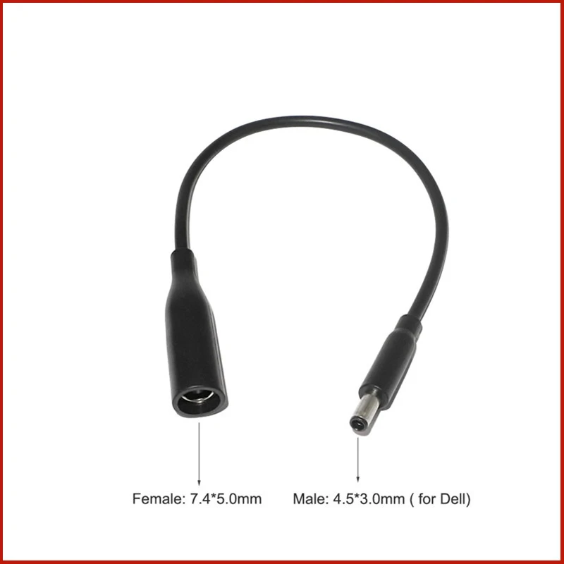 

7.4mm to 4.5mm Dongle Dc Power Converter Cable D5G6M, 0D5G6M, 57J49, 331-9319 for Dell M3800 XPS 12 13 15 5930 18 1810