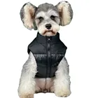 Зимняя пуховая куртка с изображением лица собаки, одежда для маленьких и средних собак, теплая Толстая куртка на белом утином пуху, пальто для щенка французского бульдога