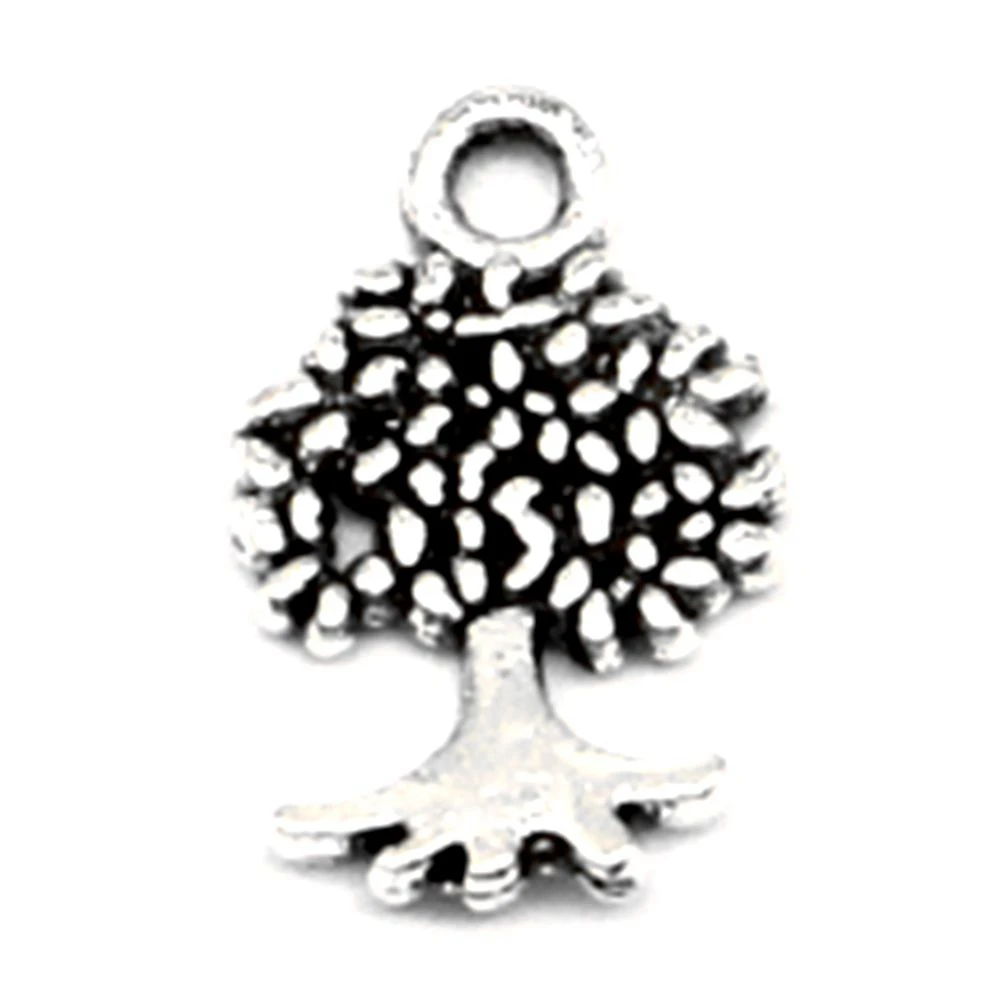 

300pcs Wholesale Jewelry Lots Tree Of Life Charms Pendant Supplies For Jewelry Materials 8x13mm