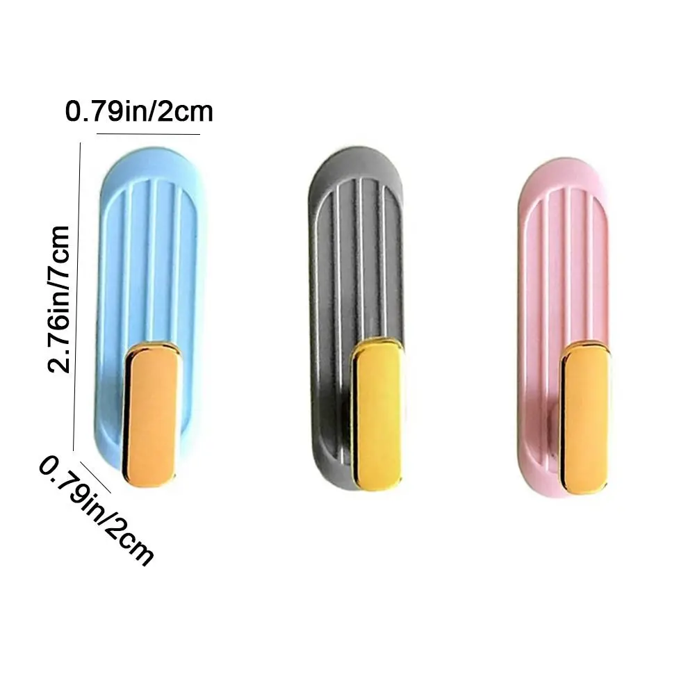 1/4 шт. Многофункциональный пластиковый настенный дверной крючок не пробиваемый