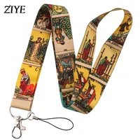 tarot astrology lanyard keychain hanging rope badge neck straps keyring holder keycord jewelry gift for man and women wholesale