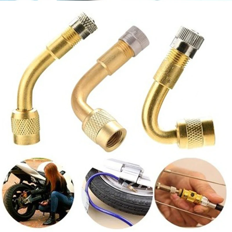 

1Pc 45/90/135 Degree Air Tyre Valves For Truck Motorcycle Cycling Accessories Adapter Car Valve Extension Stem Brass High qualit