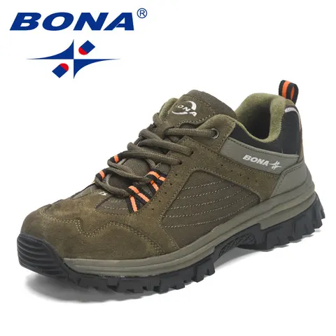 Кроссовки BONA мужские износостойкие и нескользящие, дизайнерская обувь для походов и бега, 2023