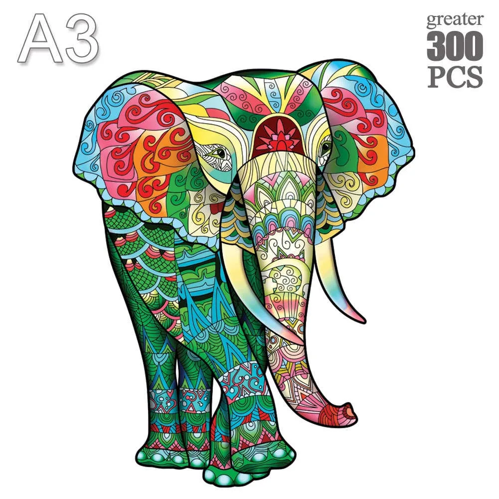 2022 уникальные деревянные пазлы с животными для взрослых и детей 3D головоломки