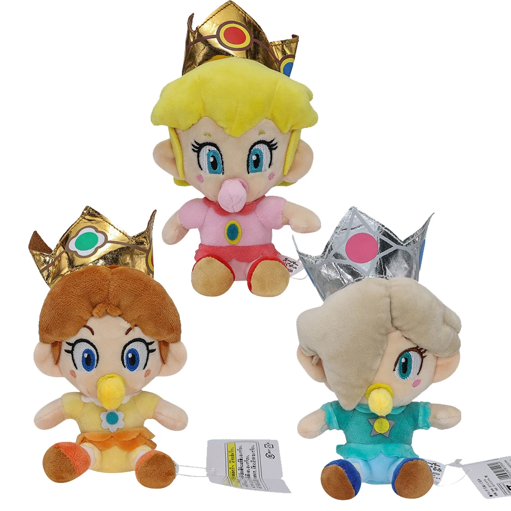Super Mario Bros. Wonder Baby Peach Daisy Rosalina Princess 6-дюймовая мягкая игрушка 3D миры Odyssey плюшевая